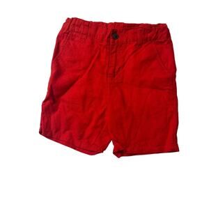 Janie and Jack Boys Shorts Size 6 Red Cotton Adjustable Waist Excellent very gen